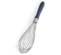 Doosu Balloon Whisk: 18/8 Stainless Steel Kitchen Whisk for Cooking, Manual Hand Whisk with 12 Sturdy Wires and Non-Slip Silicone Handle for Whipping Blending Beating Stirring (30cm, Midnight Blue)