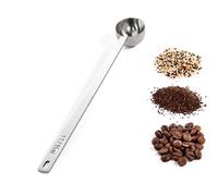 Doosu Coffee Scoop, 18/8 Stainless Steel Coffee Measuring Spoon 25.1 cm Extra Long Handled Tablespoon Scooper for Ground Coffee Beans, Espresso, Protein Powder, Tea (15ml, Silver)