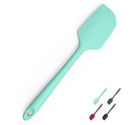 Doosu Food Grade Silicone Spatula, 315℃ Heat Resistant Flexible Kitchen Rubber Bowl Scraper Integrated Seamless Baking Supplies for Scraping Non-Stick Pans (28.9cm, Aqua Sky)