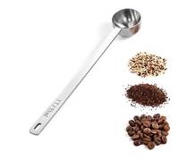Doosu Long Handled Coffee Scoop, 18/8 Stainless Steel Measure, 22cm/30ml | Extra Long Metal Measuring Tablespoon Scooper for Ground Coffee Beans, Espresso, Protein Powder, Tea (2Tbsp/30ml, Silver)