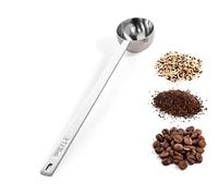 Doosu Long Handled Coffee Scoop, 18/8 Stainless Steel Measure, 26cm/30ml | Extra Long Metal Measuring Tablespoon Scooper for Ground Coffee Beans, Espresso, Protein Powder, Tea (2Tbsp/30ml, Silver)