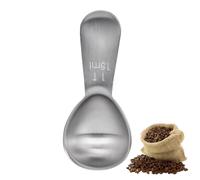 Doosu Metal Measuring Coffee Scoop, 18/8 Stainless Steel Food Grade Small Coffee Measure Spoon, 1 Tablespoon with Short Handle for Ground Coffee Beans, Tea, Protein Powder, Espresso (1Tbsp / 15ml)