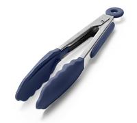 Doosu Silicone Kitchen Cook Tong, 315℃ Heat Resistant, 18cm, Midnight Blue