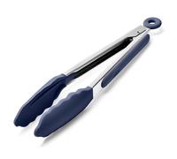Doosu Silicone Kitchen Cook Tong, 315℃ Heat Resistant, 23cm, Midnight Blue