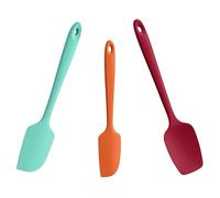 Doosu Silicone Spatula for Cooking, 315℃ Heat Resistant, 3Pc, Multicolors4 | Food Grade Bowl Scraper, High Temp Safe, Soft Small Kitchen Utensil, Non Scratch Non-Stick Flexible for Baking Mixing Serving