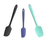 Doosu Silicone Spatula Scrapers Set of 3, 315℃ Heat Resistant Food Grade Rubber Baking Cooking Spoon Spatula Non-Stick Kitchen Utensils for Mixing Scraping Stirring Serving Folding (Multicolors3)