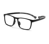 DOOViC Black Reading Glasses 1.25 Blue Light Filter TR90 Flexible Long Arm