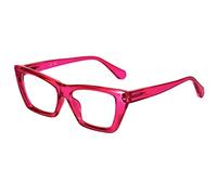 DOOViC Blue Light Blocking Computer Reading Glasses Cat Eye Rose Red Frame for Women 2.0