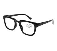 DOOViC Blue Light Blocking Reading Glasses +1.0 Small Black Frame Square Computer Readers Glasses for Men/Women