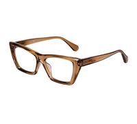 DOOViC Ladies Reading Glasses 1.75 Blue Light Blocking Brown/Khaki Frame Cat-Eye Readers