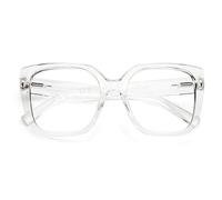 DOOViC Large Clear Framed Reading Glasses 2.25 Blue Light Filter Computer Readers for Women/Ladies