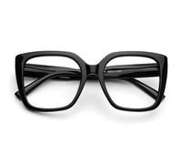DOOViC Oversized Frame Reading Glasses 3.0 for Ladies Blue Light Filter Black Square Computer Readers