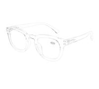 DOOViC Reading Glasses Thick Round Clear Frame Blue Light Readers Glasses for Mens/Womens +3.50