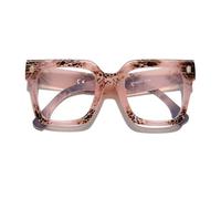 DOOViC Square Frame Reading Glasses 2.25 Blue Light Filter Balck Oversized Large Lens for Womens/Ladies