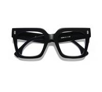 DOOViC Square Frame Reading Glasses 2.5 Blue Light Filter Balck Oversized Large Lens for Womens/Ladies