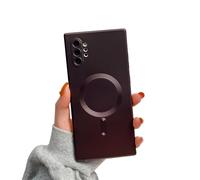 Doowear Galaxy Note 10+Plus Case Magnetic [Support Magsafe Charger] Wireless Anti-Scratch Shockproof Full Camera Protection Silicone Phone Cover Case for Samsung Galaxy Note 10 Plus 6.8"-Wine Red