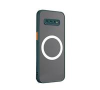 Doowear Galaxy S10 Case Magnetic [Support Magsafe Charger] Wireless Anti-Scratch Shockproof Matte Clear Transparent Camera Protector Slim Thin Protective Phone Cover Case for Samsung Galaxy S10-Green