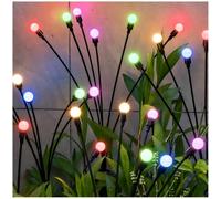 DooYard Solar Garden Lights 6 Pack, Starburst Swaying Light - Swaying When Wind Blows, Solar Lights Outdoor Decorative, Color Changing RGB Light for Yard Patio Pathway Decoration