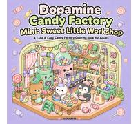 Dopamine Candy Factory Mini: Sweet Little Workshop: A Cute & Cozy Candy Factory Coloring Book for Adults (HANAMIN Coloring Book Series)