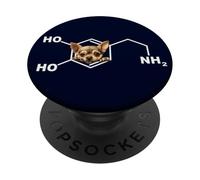 Dopamine Chihuahua Molecule Dog Funny Science Chemistry PopSockets Adhesive PopGrip