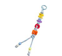 Dopamine Color Letter Bead Keychain Unique Colorful Letters Bead Bag Charm for Fashion Lovers Everyday Commuter Bag Charm, フリーサイズ