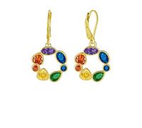 Dopamine Colorful Zircon Drop Earrings Designer
