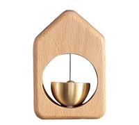 Dopamine doorbel - Decorative Magnet Door Chime Featuring Solid Timber Brass Build, Quick Mounting Feature, Clear Warm Tone | Modern Interior Greeting Element, Retail Threshold Alert Touch, Aesthetic