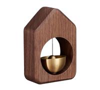 Dopamine , Japanese - Functional Magnetic Shopkeeper Bell, Wood Brass, Easy Installation with Pleasant, Sound for Home Shop | Multipurpose Outdoor Indoor Utility