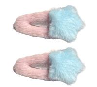 Dopamine Look Hair Clip For Hot Girls Plush Star Shape Barrettes Plush Ponytail Bangs Clip For Teens Girls Festival For Daily Life Large Lovely For Woman Small For Thin For Fine No Slip For Star Shape