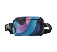 Dopamine Macaron Colorful Lines Fashion Fanny Waist Pack for Women Men Large Capacity Sling Chest Bag with Adjustable Strap for Shopping Sports Work