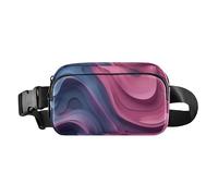 Dopamine Macaron Colorful Lines Fashionable Fanny Pack Waist Bag for Men Women Water Resistant Bum Bag Belt with Adjustable Strap for Travel Vacation Running