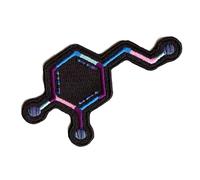 Dopamine Molecule Patch Chemical Structure Embroidered Iron On