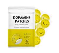 Dopamine Patches - 30 Patches for Mood, Focus & Sleep Support | Natural Plant-Based Formula Promotes Positive Emotions & Brightens Skin Tone | Vegan Friendly