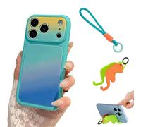 Dopamine Phone Case, Summer Vibe Dopamine Color Block Phone Case for iPhone 17/16/15/14 Pro Max, Color Pop Phone Cases with Cute Lanyards and Stands (B-09,for iPhone16 ProMax)