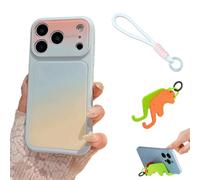 Dopamine Phone Case, Summer Vibe Dopamine Color Block Phone Case for iPhone 17/16/15/14 Pro Max, Color Pop Phone Cases with Cute Lanyards and Stands (B-01,for iPhone16 ProMax)