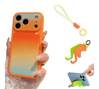 Dopamine Phone Case, Summer Vibe Dopamine Color Block Phone Case for iPhone 17/16/15/14 Pro Max, Color Pop Phone Cases with Cute Lanyards and Stands (B-08,for iPhone17)
