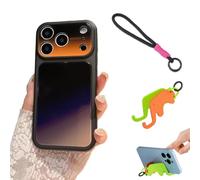 Dopamine Phone Case, Summer Vibe Dopamine Color Block Phone Case for iPhone 17/16/15/14 Pro Max, Color Pop Phone Cases with Cute Lanyards and Stands (B-02,for iPhone14 Pro)