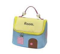 【Dopamine Style House-Shaped Cosmetic Bag】 Large Capacity Portable Waterproof Makeup Organiser/Toiletry Bag/Handbag for Women Travel/Brush&Nail Polish/Zippered Travel Accessories Case for Girls