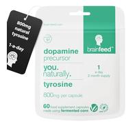Dopamine Supplements | Natural L Tyrosine Supplement 800mg | 1-A-Day L-Tyrosine High Strength Capsules (60) | Dopamine Brain Food Nootropic | Alertness & Motivation | Vegan | 2-Month Supply