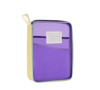 Dopamine Test Paper Storage Bag A4 3 Layer Zipper Mesh Bags Thickened Multifunctional Stationery Organizer(Purple)