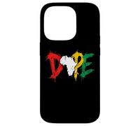 Dope Africa Map Pan African Colors Juneteenth Case for iPhone 14 Pro
