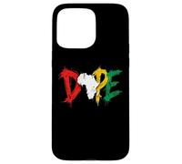 Dope Africa Map Pan African Colors Juneteenth Case for iPhone 15 Pro Max