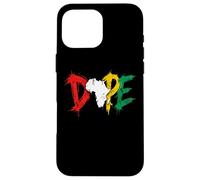 Dope Africa Map Pan African Colors Juneteenth Case for iPhone 16 Pro Max