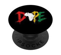 Dope Africa Map Pan African Colors Juneteenth PopSockets Adhesive PopGrip