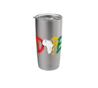 Dope Africa Map Pan African Colors Juneteenth Stainless Steel Insulated Tumbler