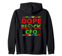 Dope Black CFO Proud Black Chief Financial Officer Pride Job Zip Hoodie