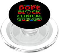 Dope Black Clinical Psychologist Proud Black Career Pride PopSockets PopGrip for MagSafe