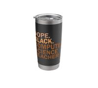 Dope Black Computer Science Teacher Melanin Black Month Stainless Steel Insulated Tumbler