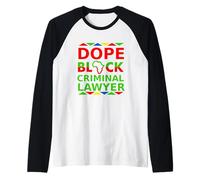 Dope Black Criminal Lawyer Proud Black Attorney Career Pride Raglan Baseball Tee