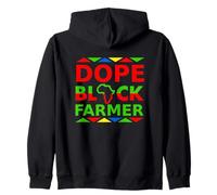 Dope Black Farmer Proud Black Professional Career Pride Job Zip Hoodie
